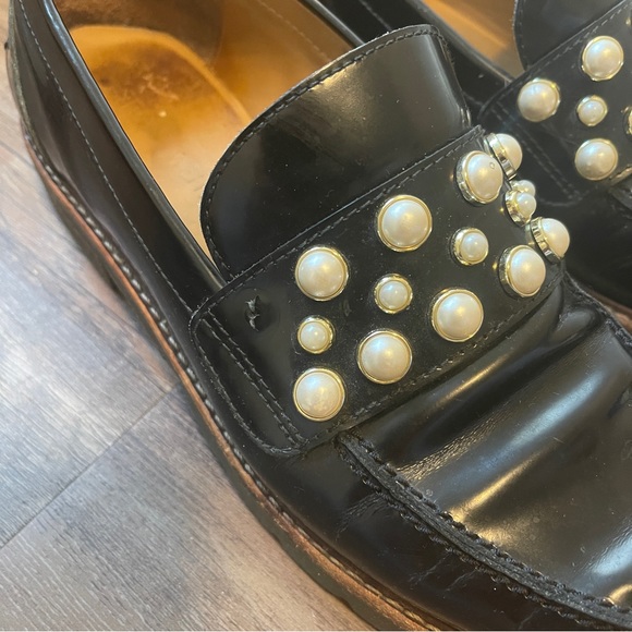Stuart Weitzman Pearl Mirror Jet Loafers Black Size 8 purging make me an offer - Picture 4 of 7